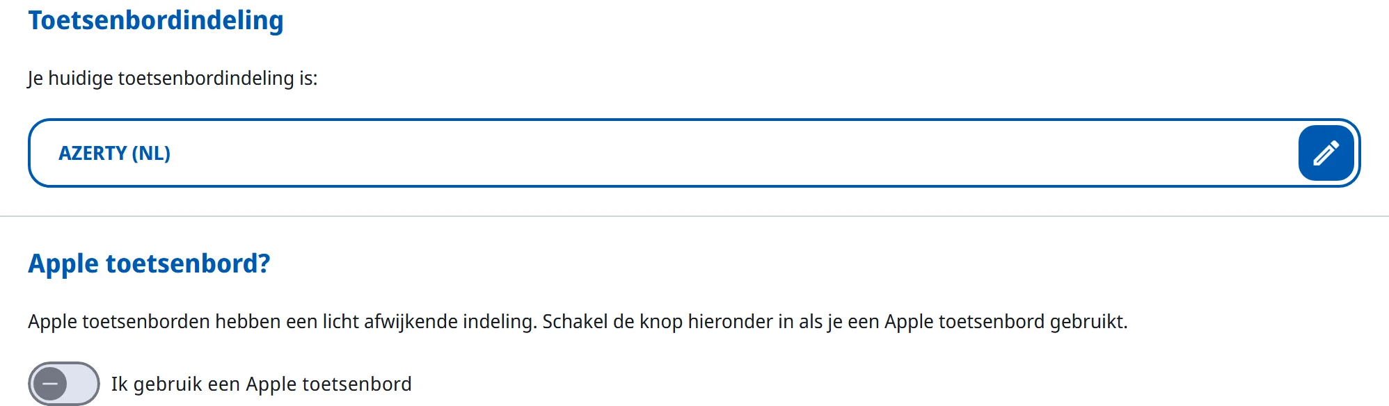 De sectie "Je cursus" in je voorkeuren